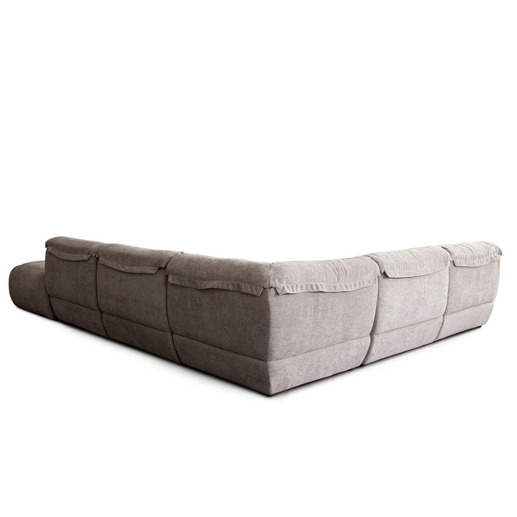Leigh 6PC Reversible Sectional in Dove Nature Polyester Fabric by Diamond Sofa