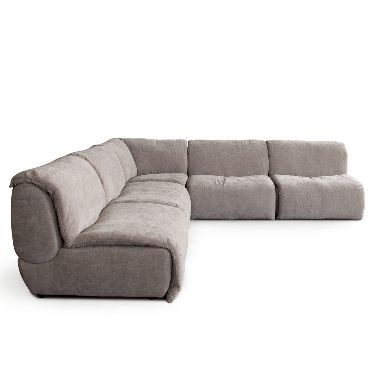 Leigh 5PC Armless Sectional in Dove Nature Polyester Fabric by Diamond Sofa