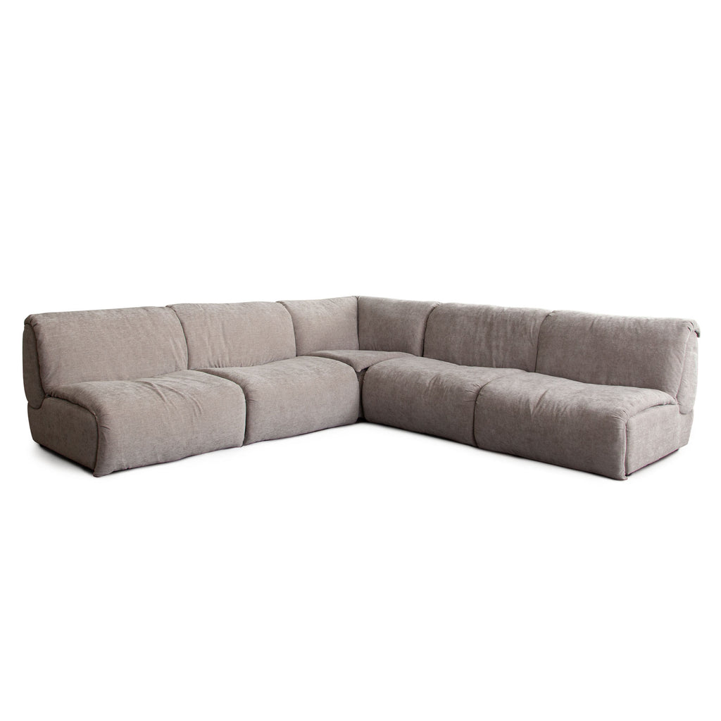 Leigh 5PC Armless Sectional in Dove Nature Polyester Fabric by Diamond Sofa