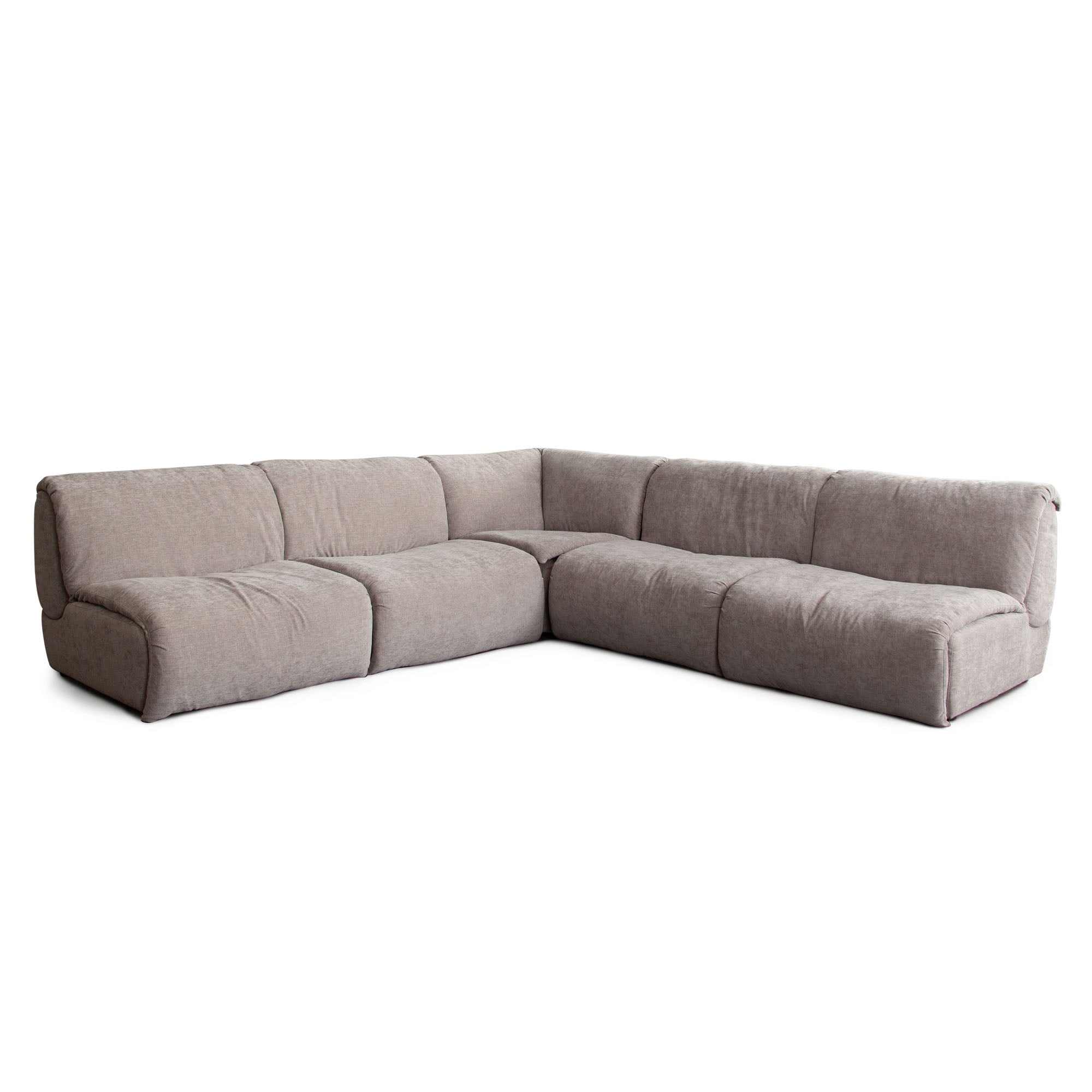 Leigh 5PC Armless Sectional in Dove Nature Polyester Fabric by Diamond Sofa