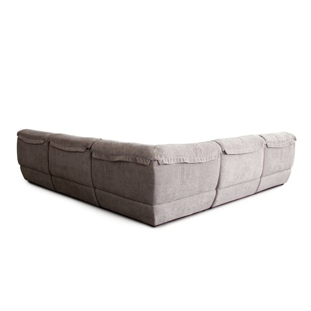 Leigh 5PC Armless Sectional in Dove Nature Polyester Fabric by Diamond Sofa
