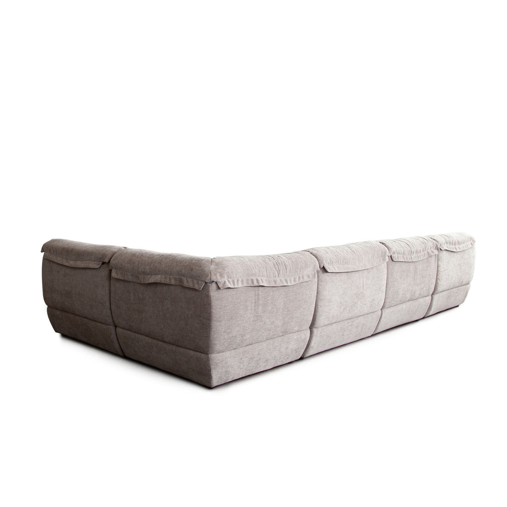 Leigh 5PC Armless Sectional in Dove Nature Polyester Fabric by Diamond Sofa