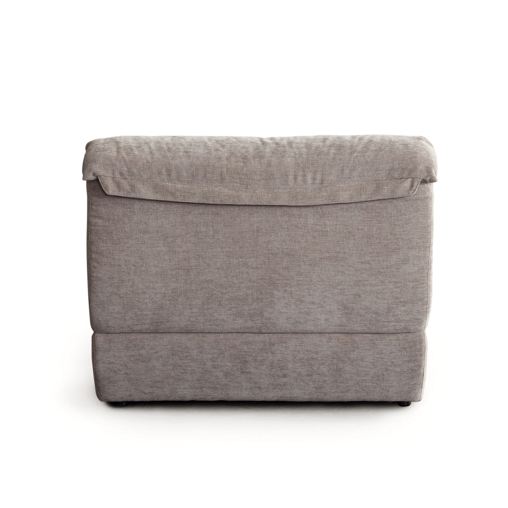 Leigh Armless Chair in Dove Nature Polyester Fabric by Diamond Sofa