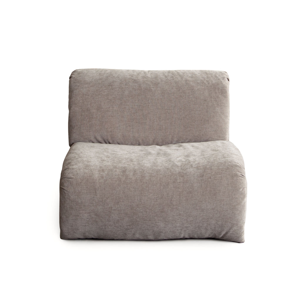 Leigh Armless Chair in Dove Nature Polyester Fabric by Diamond Sofa