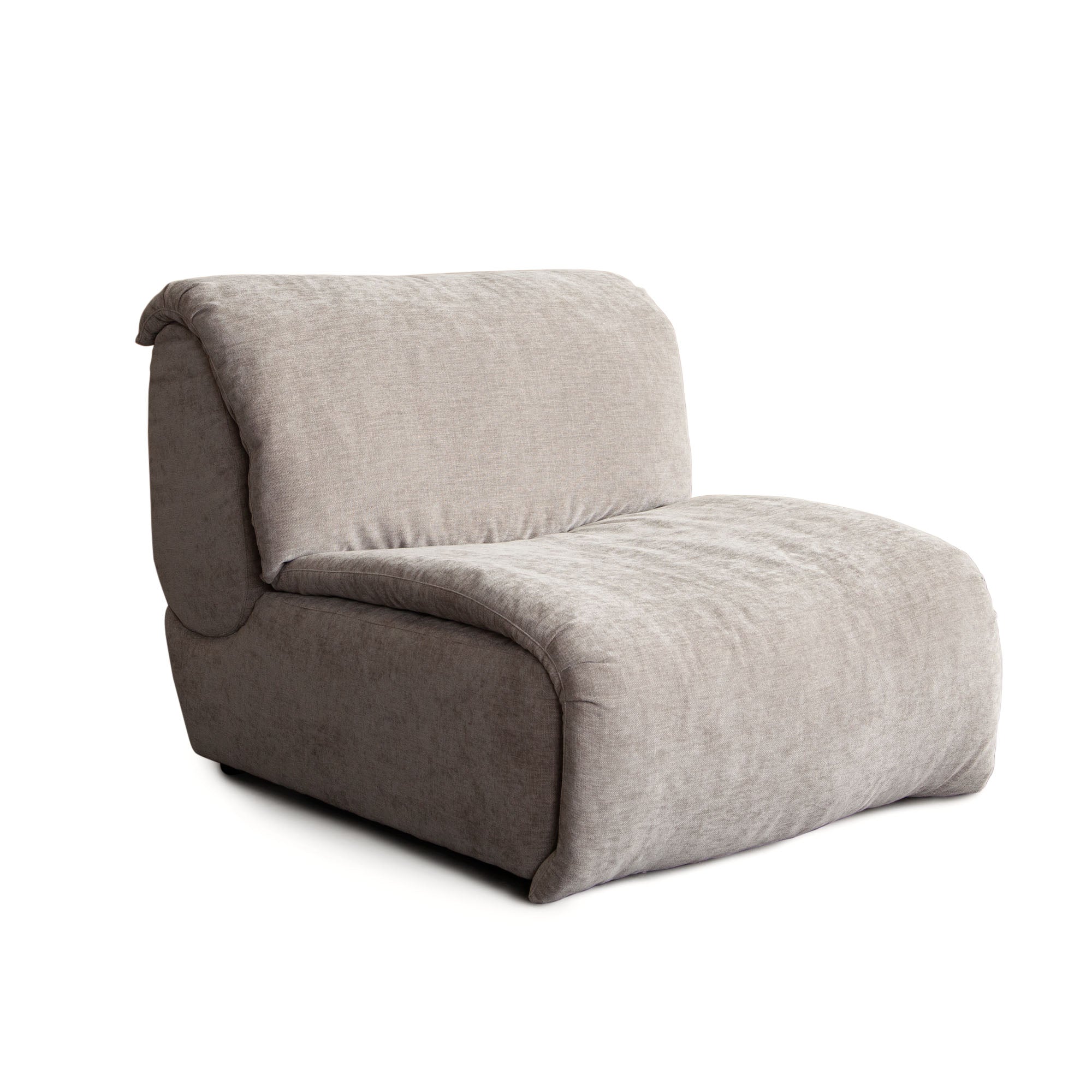 Leigh Armless Chair in Dove Nature Polyester Fabric by Diamond Sofa