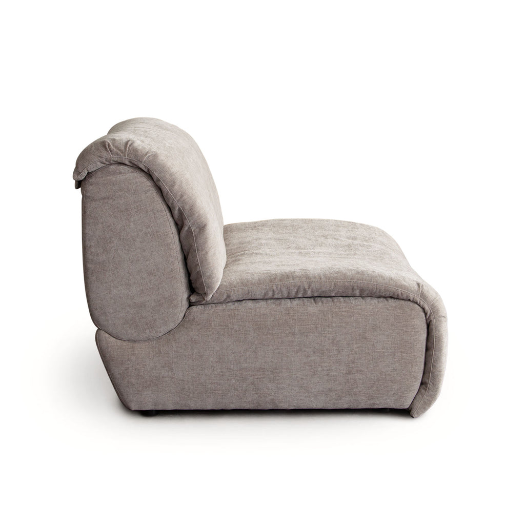 Leigh Armless Chair in Dove Nature Polyester Fabric by Diamond Sofa