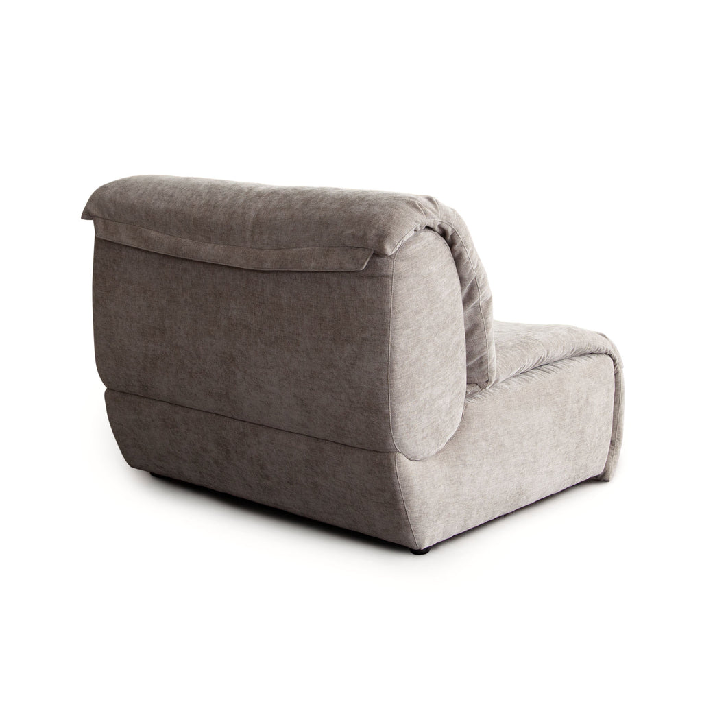 Leigh Armless Chair in Dove Nature Polyester Fabric by Diamond Sofa