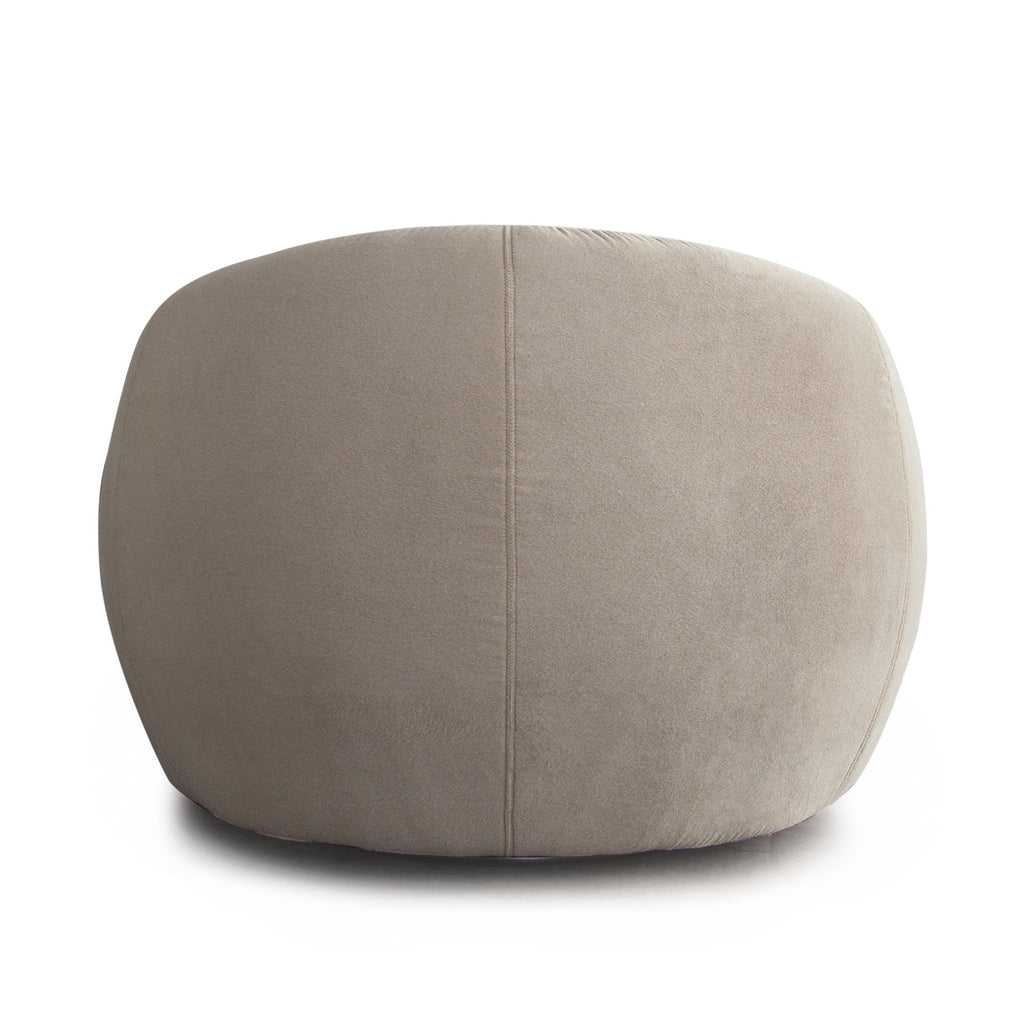 Lena Swivel Accent Chair in Fawn Faux Alpaca Fabric by Diamond Sofa