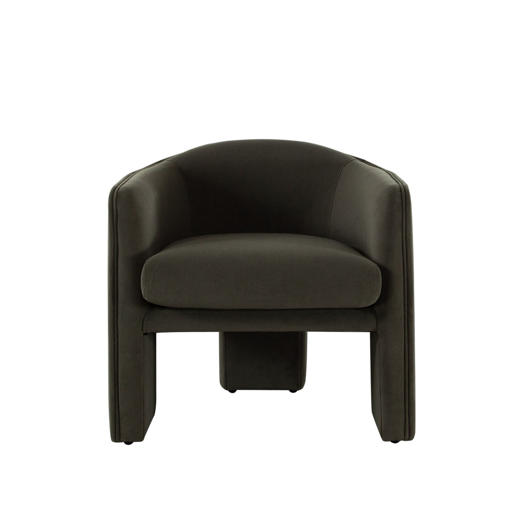 Leyah Accent Chair in Winter Moss Performance Velvet by Diamond Sofa