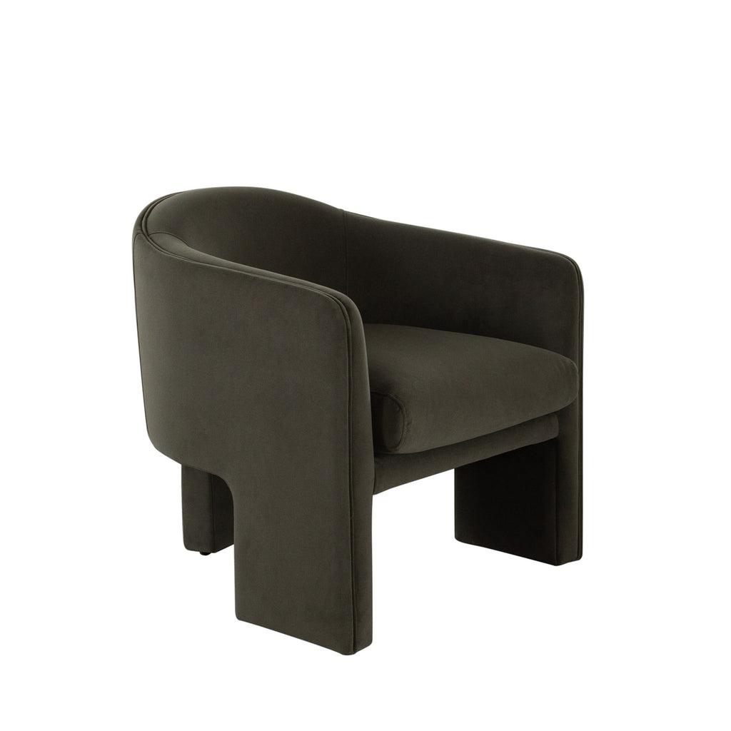 Leyah Accent Chair in Winter Moss Performance Velvet by Diamond Sofa