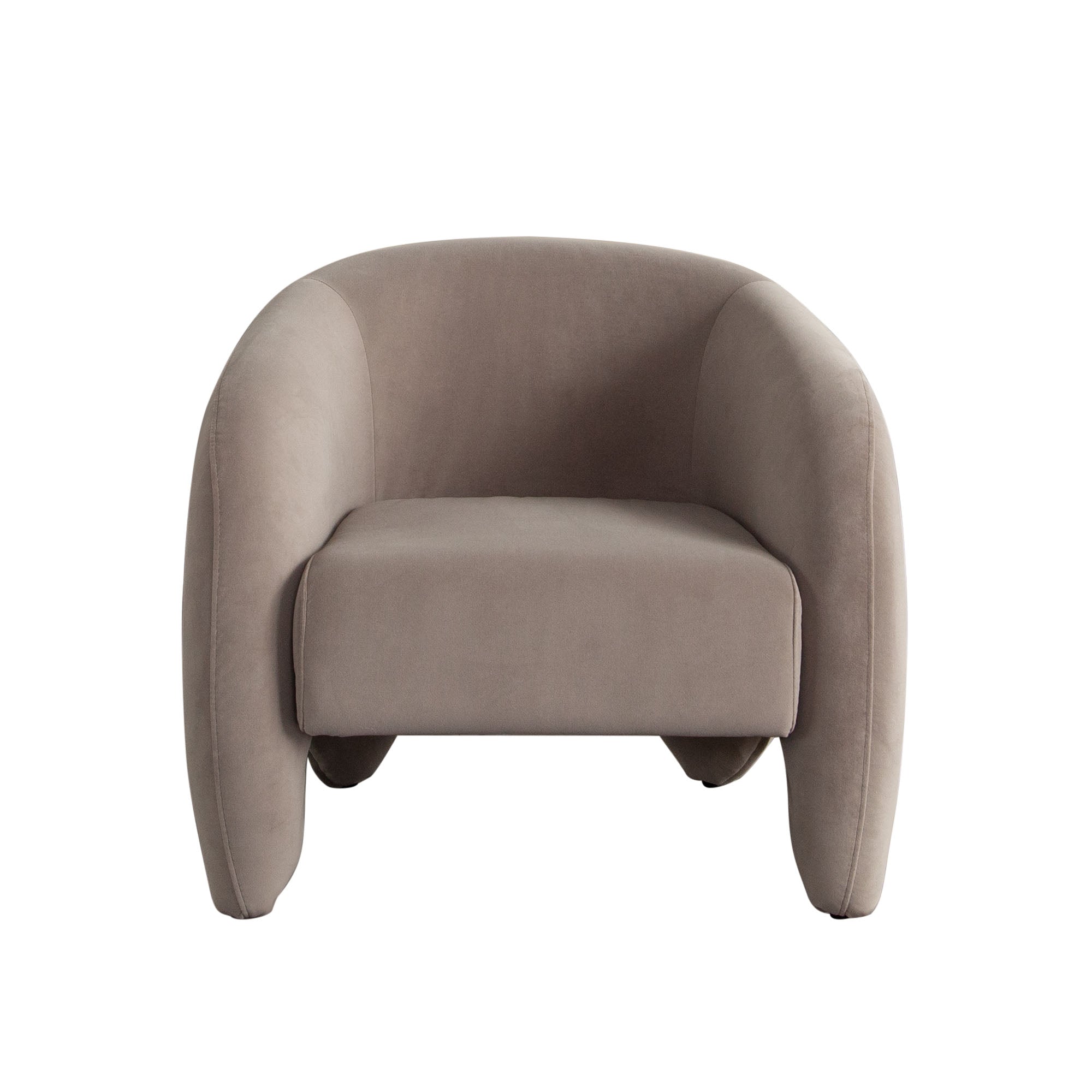 Link Accent Chair in Winter Mink Performance Velvet by Diamond Sofa
