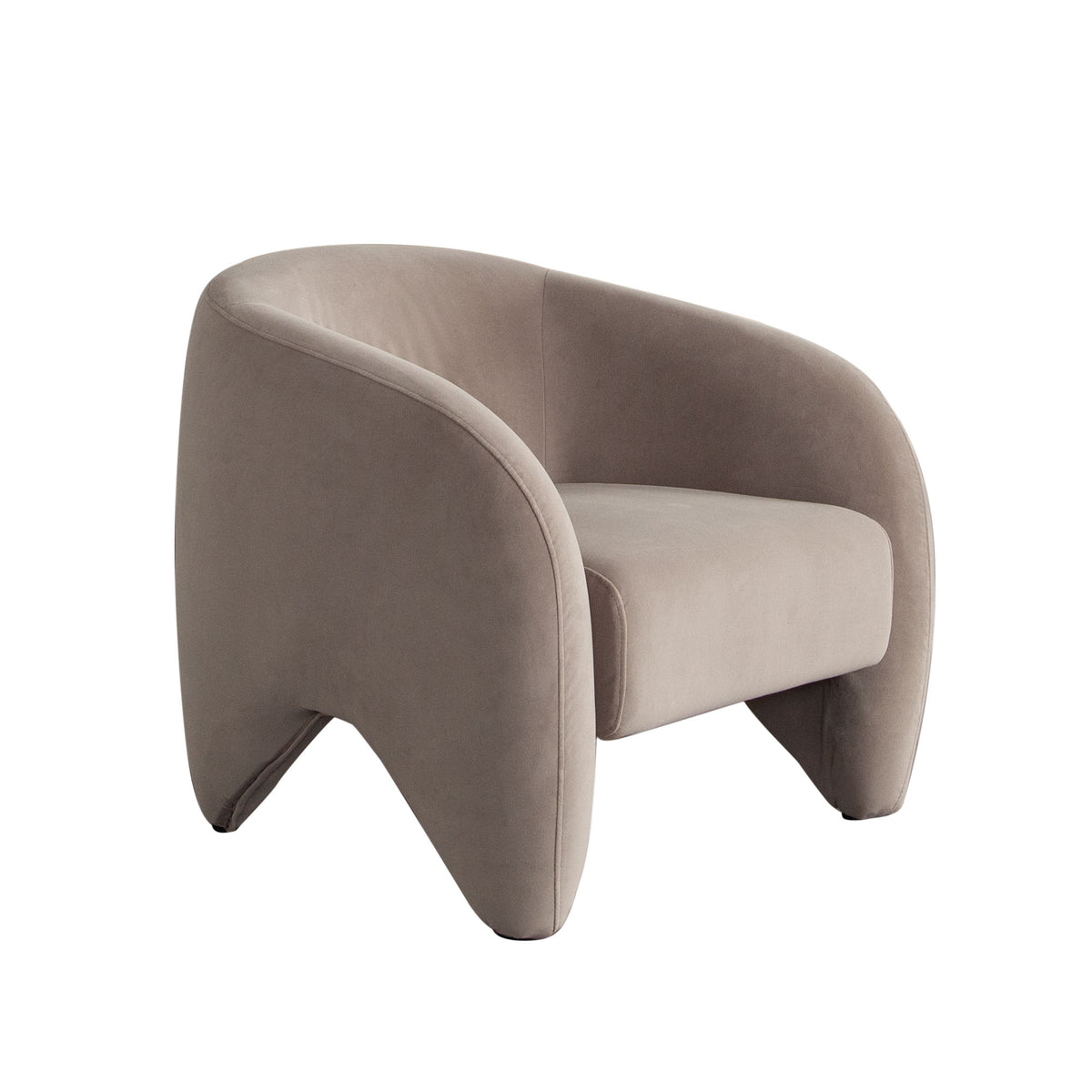 Link Accent Chair in Winter Mink Performance Velvet by Diamond Sofa