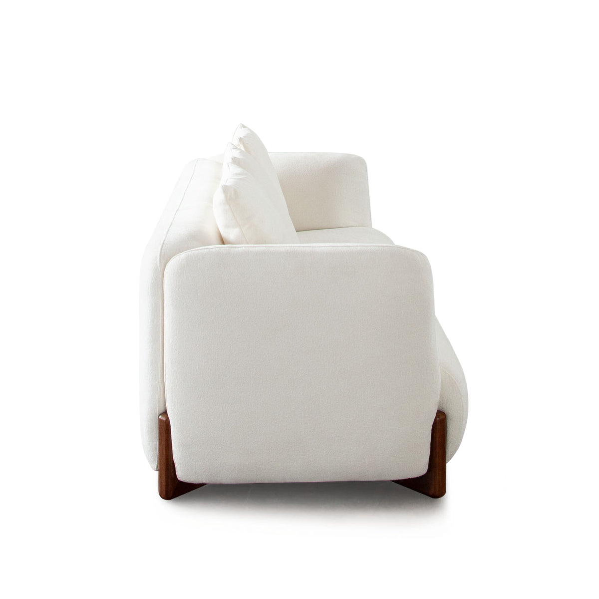 Link Sofa in Elite Ivory Fabric w/ Wood Leg by Diamond Sofa