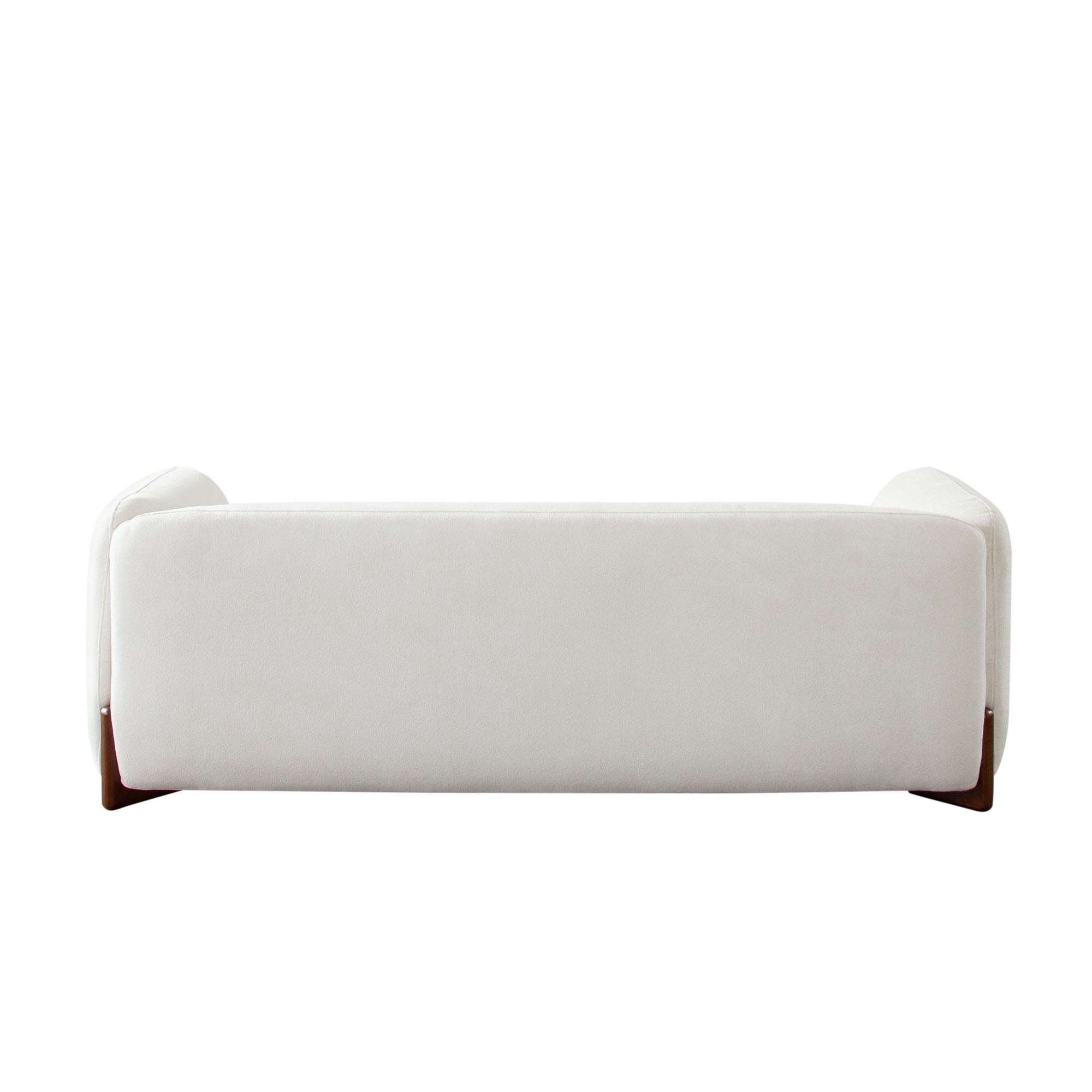 Link Sofa in Elite Ivory Fabric w/ Wood Leg by Diamond Sofa