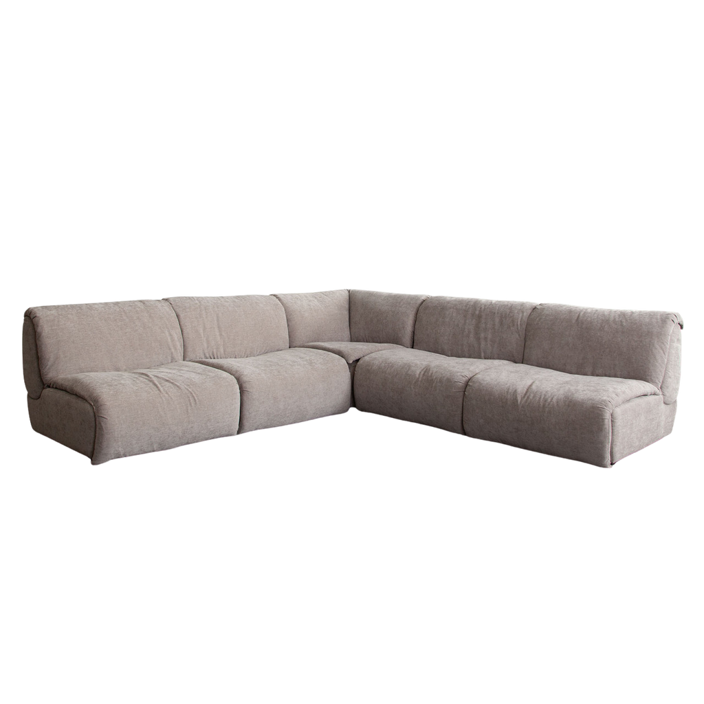 Leigh 5PC Armless Sectional in Dove Nature Polyester Fabric by Diamond Sofa