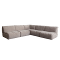 Leigh 5PC Armless Sectional in Dove Nature Polyester Fabric by Diamond Sofa