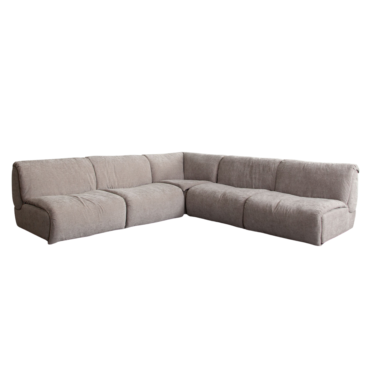 Leigh 5PC Armless Sectional in Dove Nature Polyester Fabric by Diamond Sofa