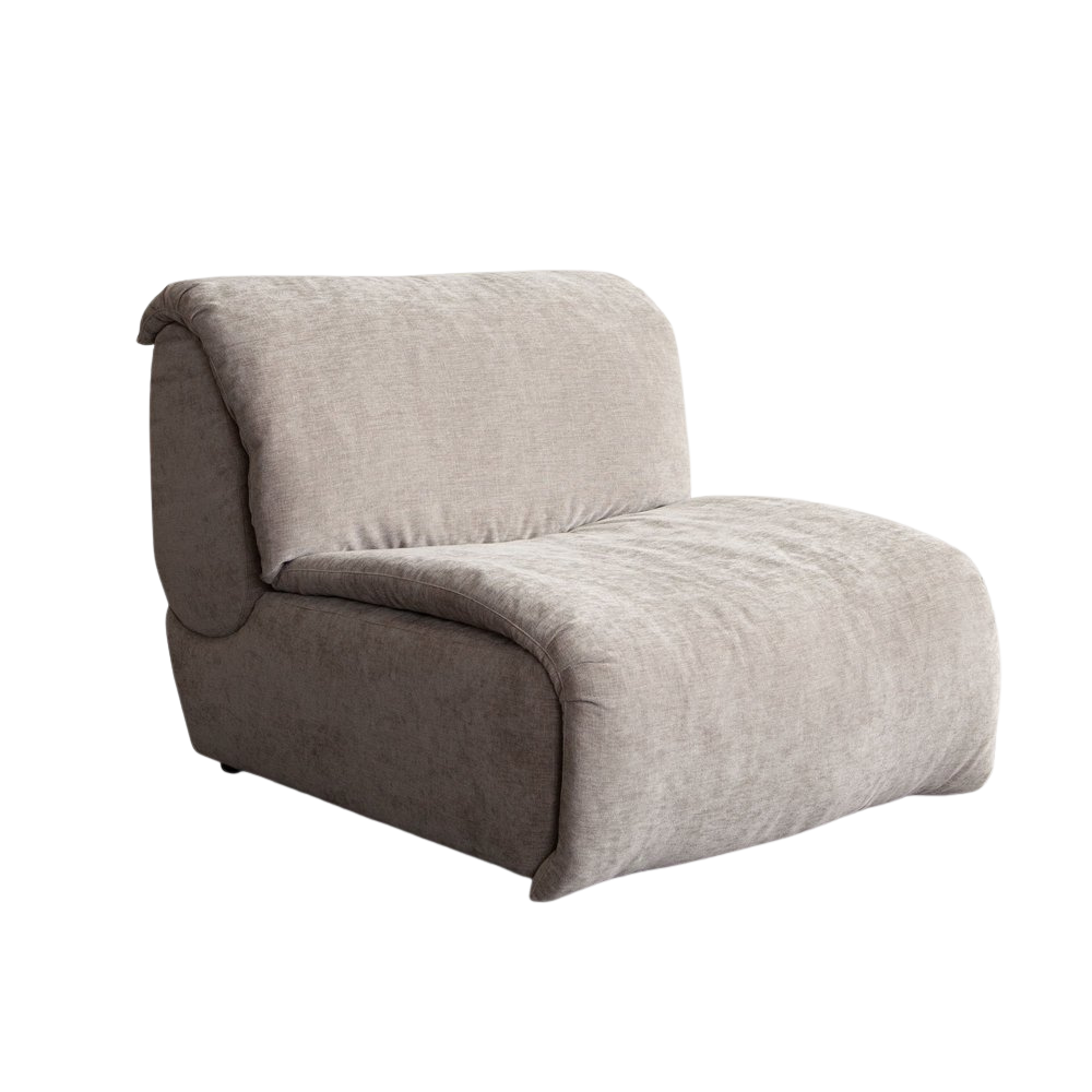 Leigh Armless Chair in Dove Nature Polyester Fabric by Diamond Sofa