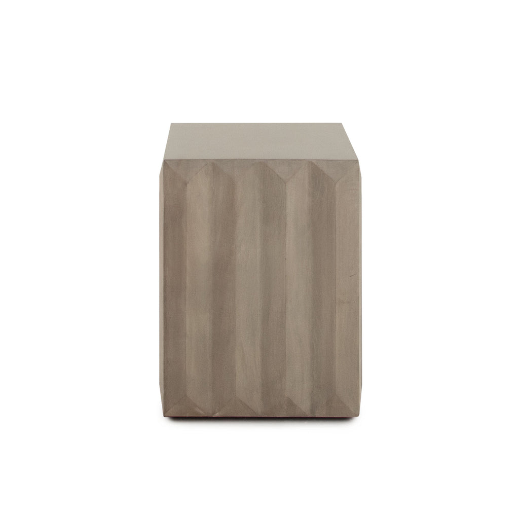 Madera 2-Drawer Solid Wood Accent Table in Ash Finish w/ Black Metal Finished Legs by Diamond Sofa