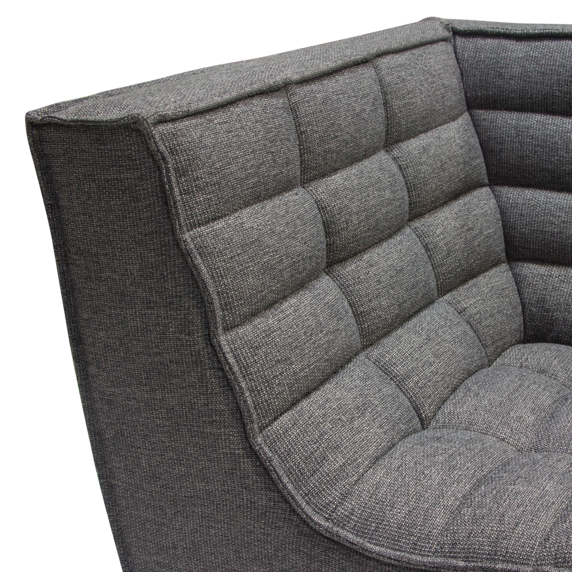 Marshall 3PC Corner Modular Sectional w/ Scooped Seat in Grey Fabric by Diamond Sofa - styled in a staged room by Center Stage Home Design