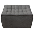 Marshall Scooped Seat Ottoman in Grey Fabric by Diamond Sofa
