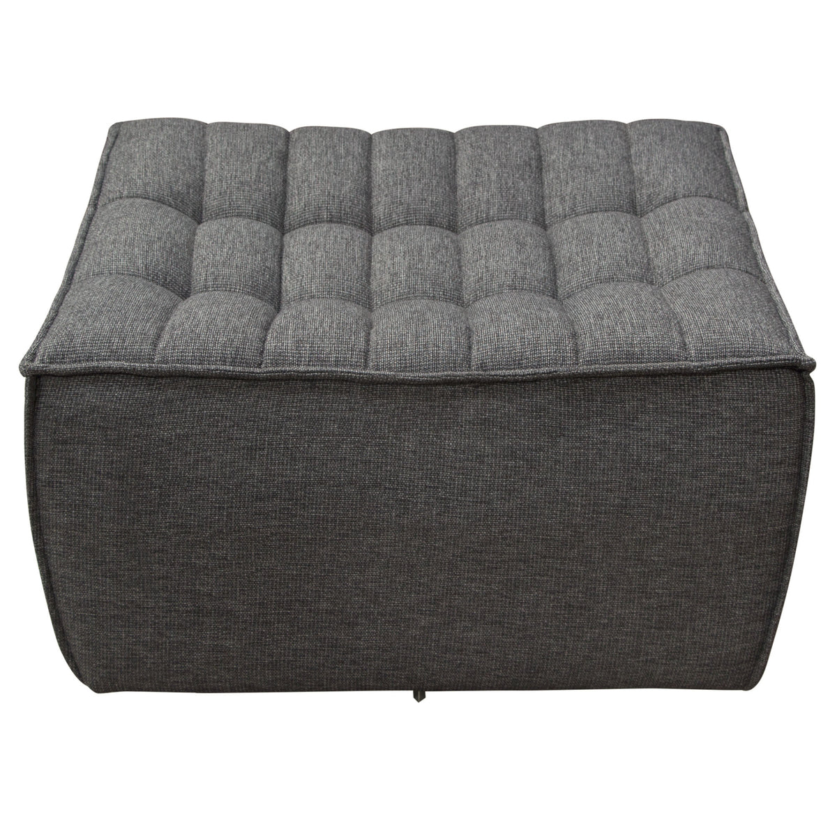 Marshall Scooped Seat Ottoman in Grey Fabric by Diamond Sofa