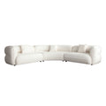 Micah 3PC Sectional in Elite Ivory Polyester Fabric by Diamond Sofa