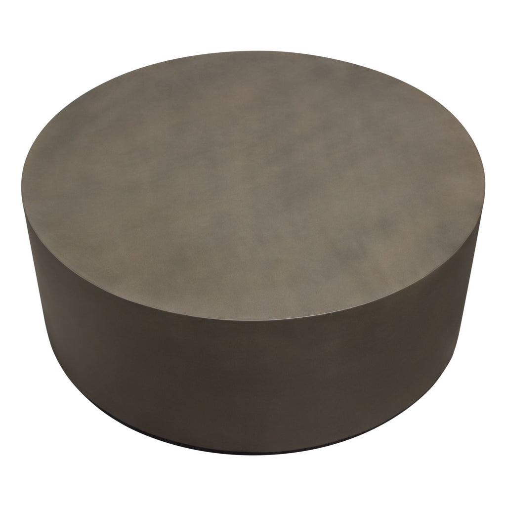 Montage Round Natural Cement Grey Cocktail Table by Diamond Sofa