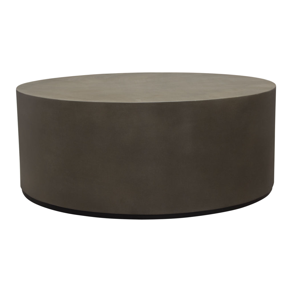 Montage Round Natural Cement Grey Cocktail Table by Diamond Sofa
