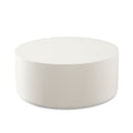 Montage Round Cocktail Table in Ivory Faux Cement Finish by Diamond Sofa