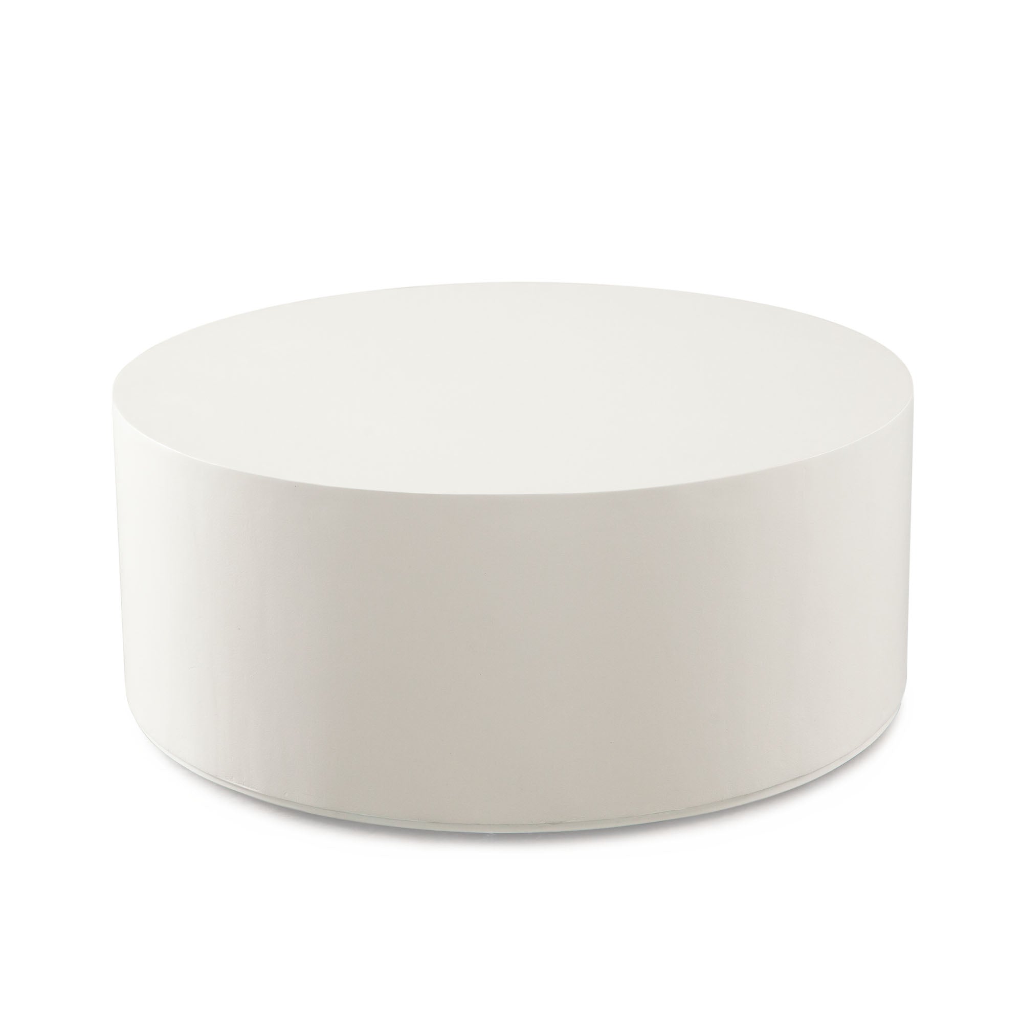 Montage Round Cocktail Table in Ivory Faux Cement Finish by Diamond Sofa
