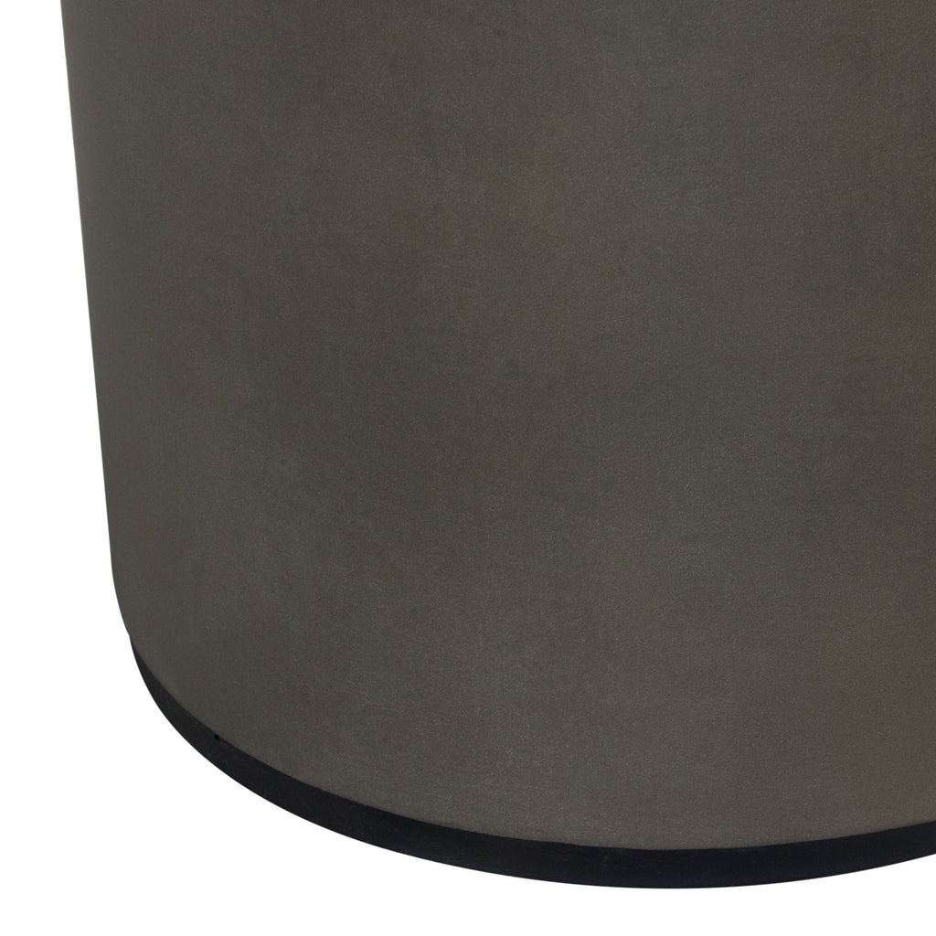 Montage Round Natural Cement Grey End Table by Diamond Sofa - styled in a staged room by Center Stage Home Design