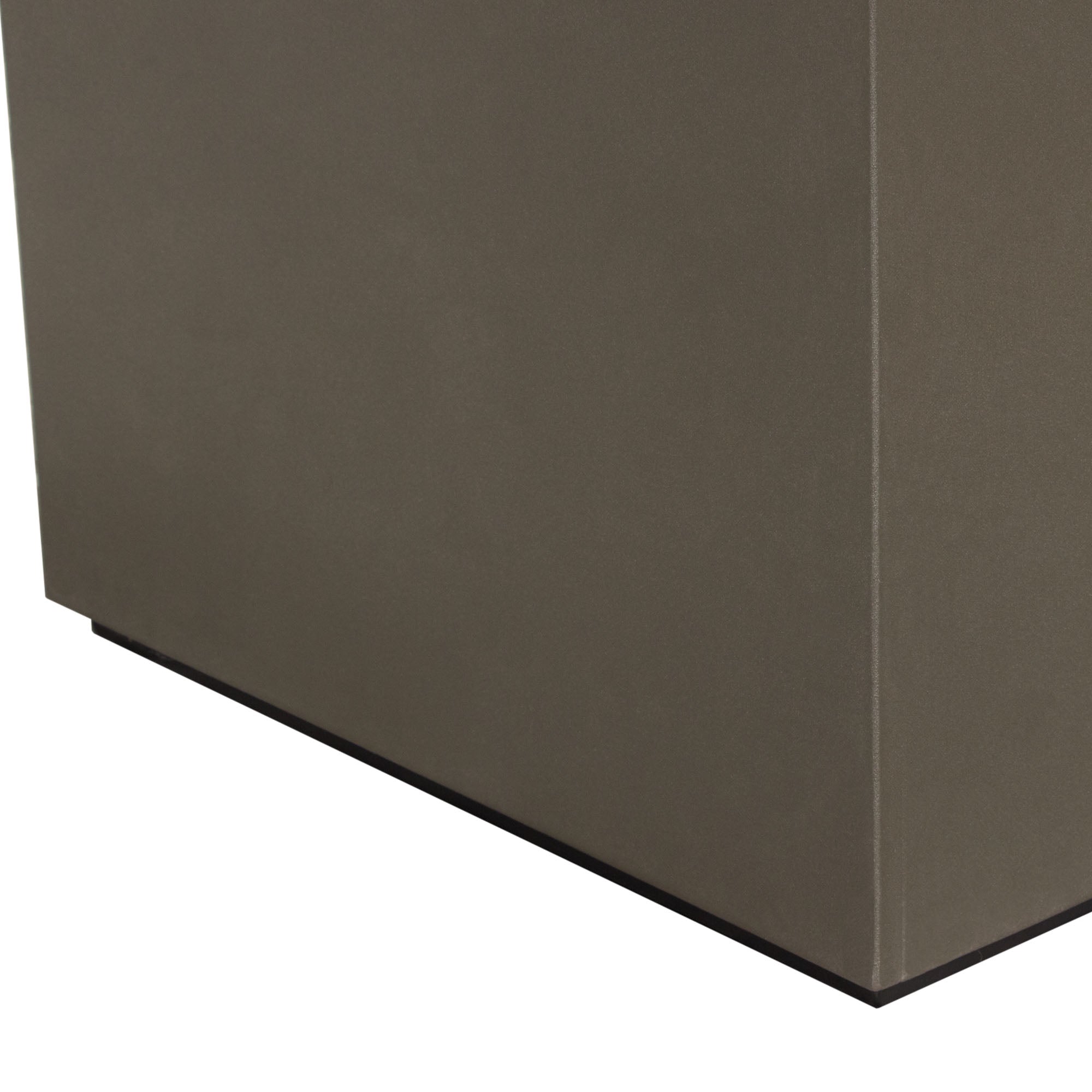 Montage Square Natural Cement Grey End Table by Diamond Sofa - styled in a staged room by Center Stage Home Design