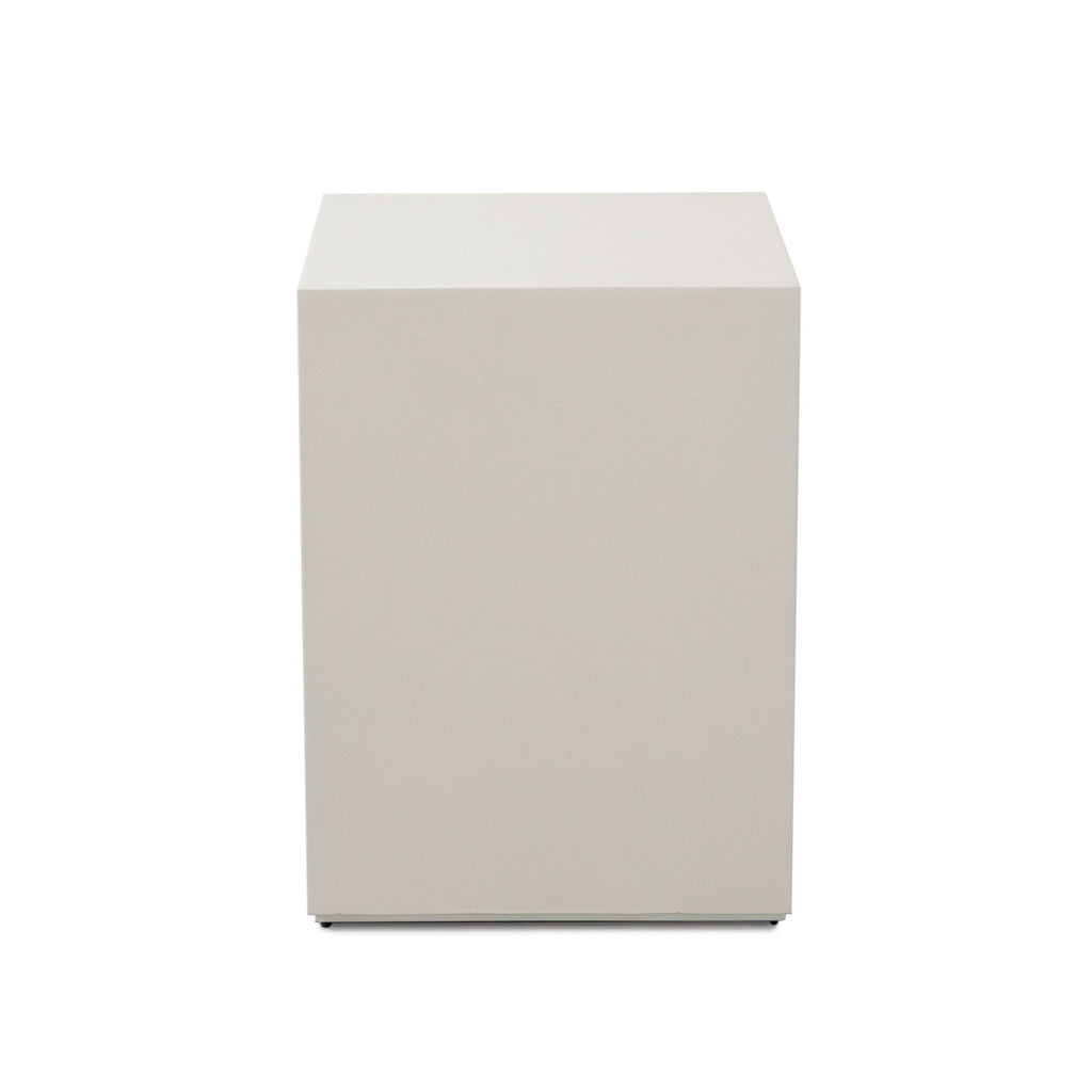Montage Square End Table in Ivory Faux Cement Finish by Diamond Sofa