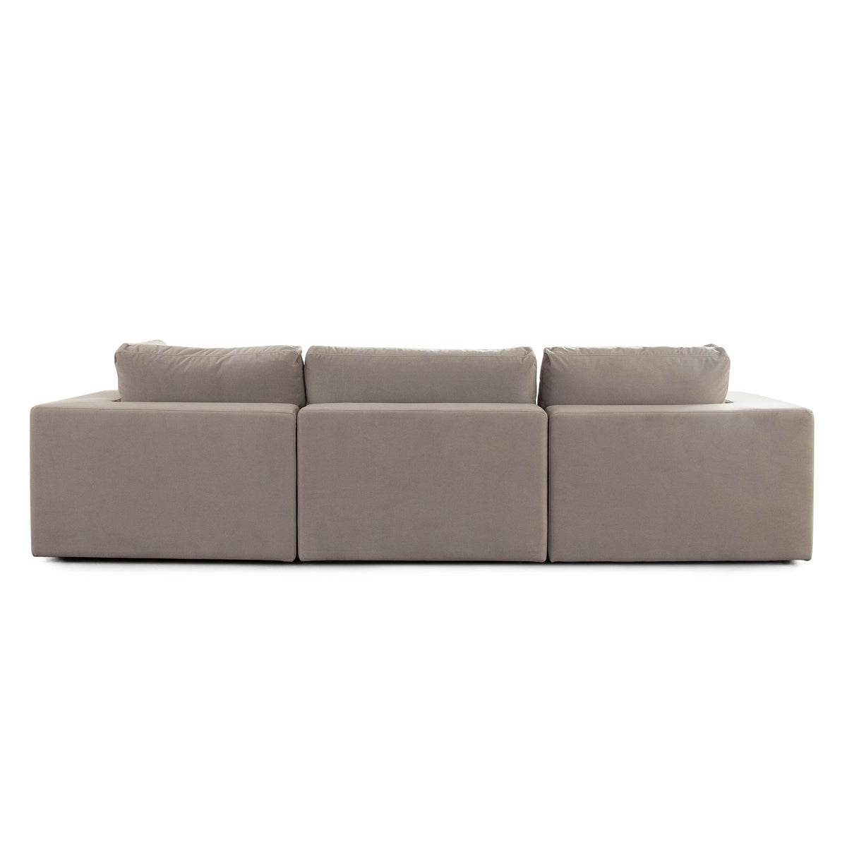 Muse 4PC Modular Reversible Chaise Sectional in Winter Mink Performance Velvet by Diamond Sofa