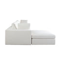 Muse 4PC Modular Reversible Chaise Sectional in Mist White Performance Fabric by Diamond Sofa
