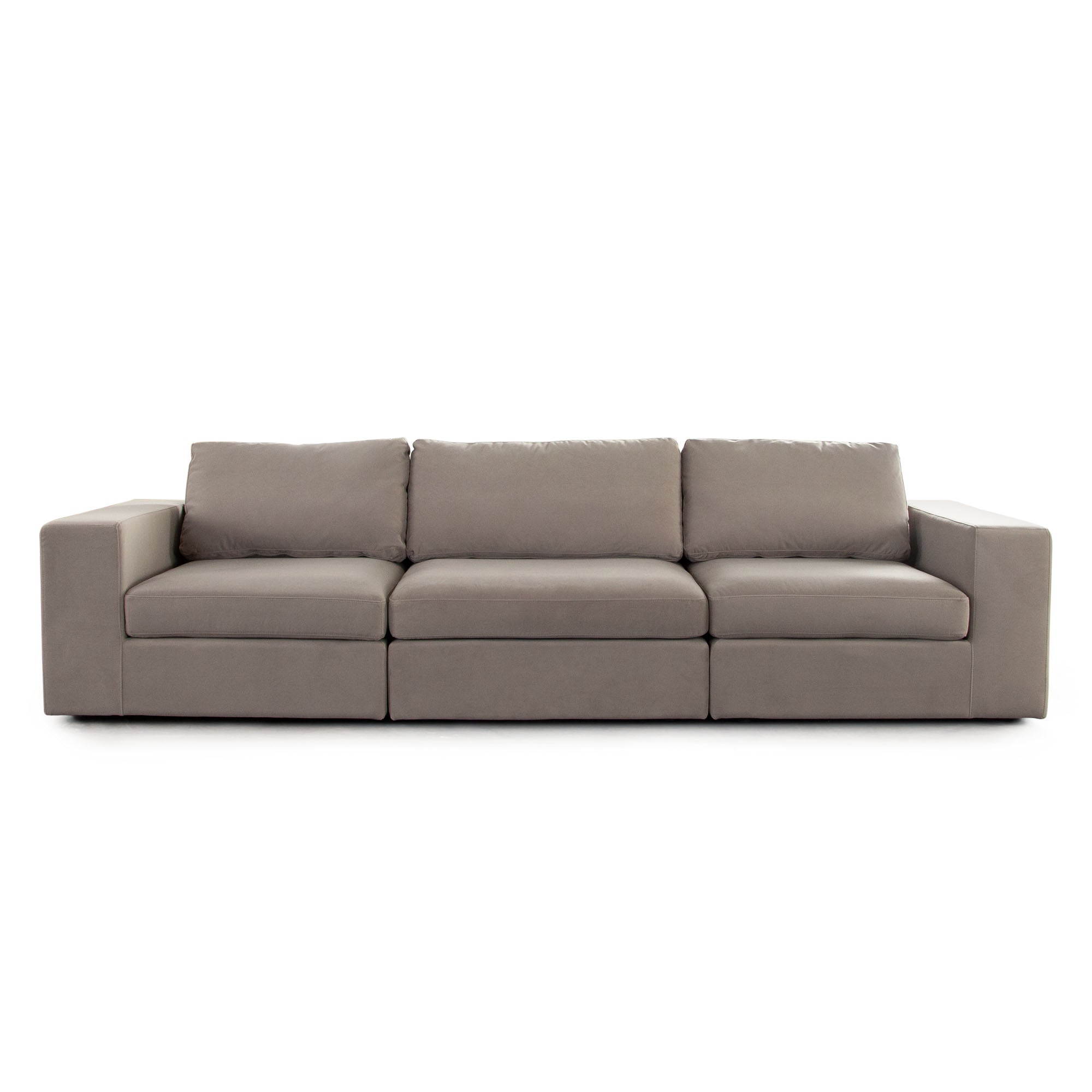 Muse 3PC Modular Sofa in Winter Mink Performance Velvet by Diamond Sofa