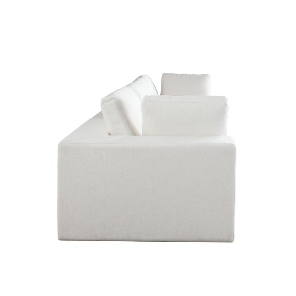 Muse 3PC Modular Sofa in Mist White Performance Fabric by Diamond Sofa