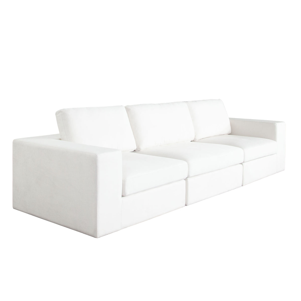 Muse 3PC Modular Sofa in Mist White Performance Fabric by Diamond Sofa
