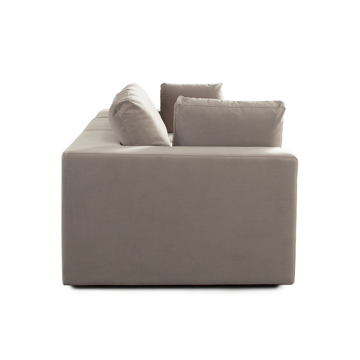 Muse 2PC Modular Sofa in Winter Mink Performance Velvet by Diamond Sofa