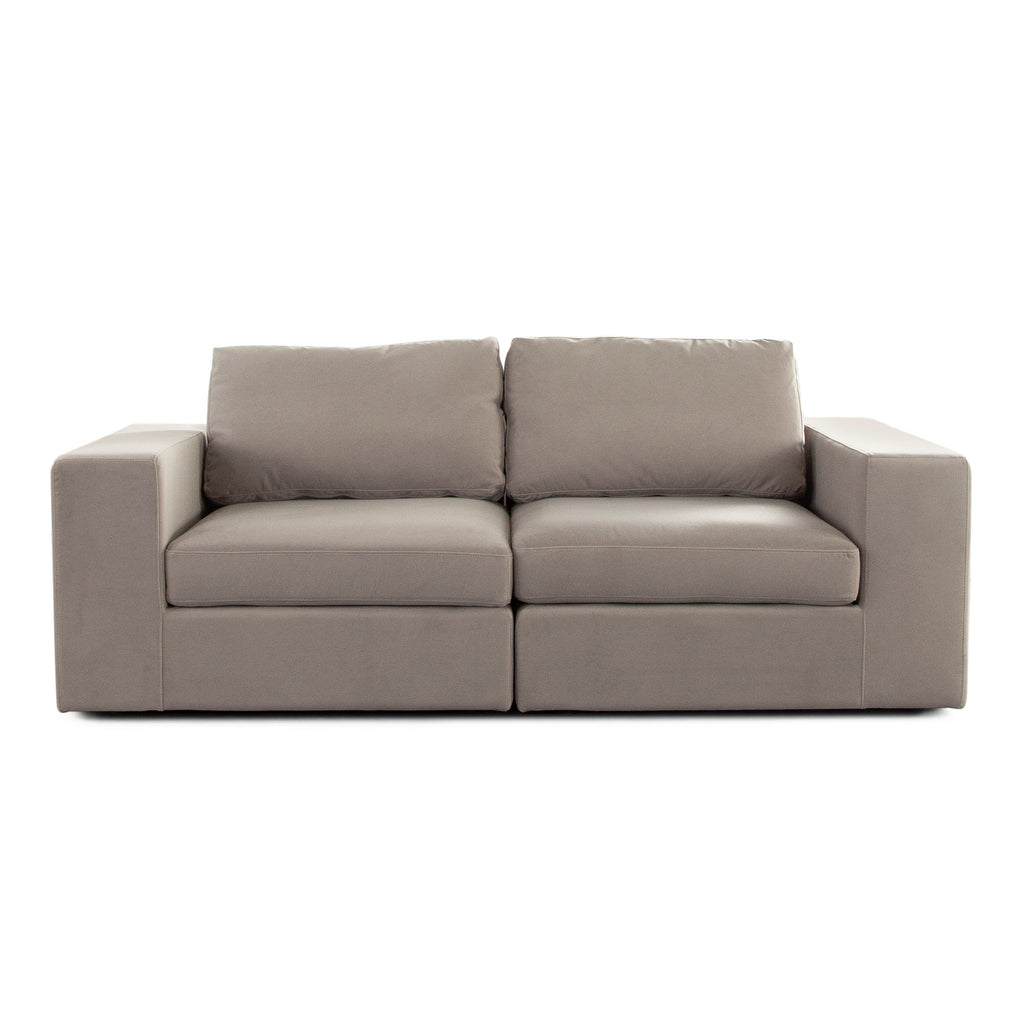 Muse 2PC Modular Sofa in Winter Mink Performance Velvet by Diamond Sofa
