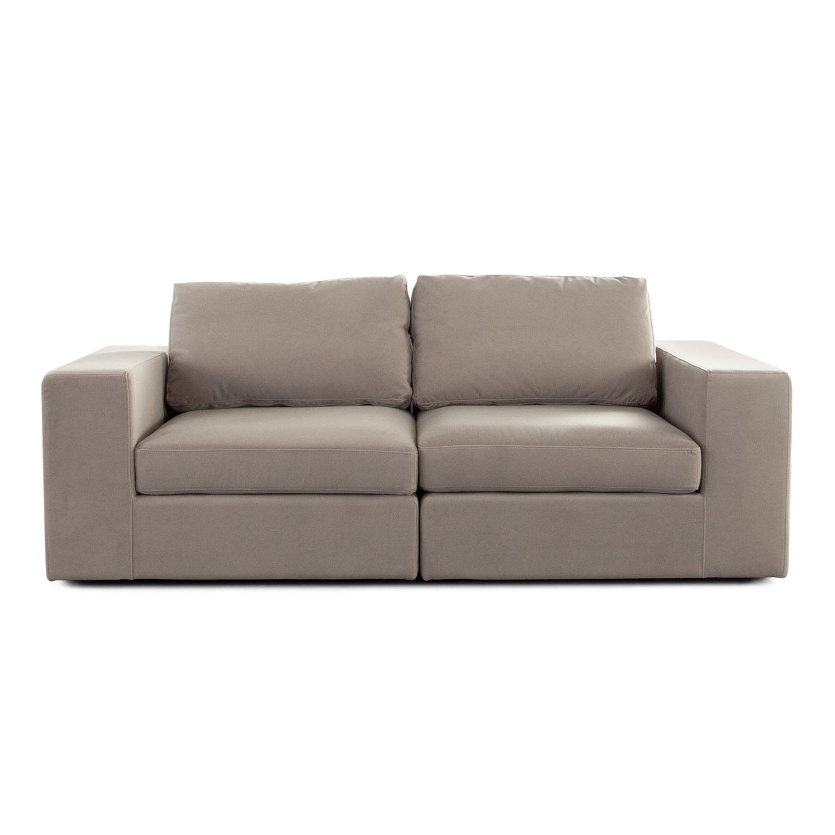 Muse 2PC Modular Sofa in Winter Mink Performance Velvet by Diamond Sofa