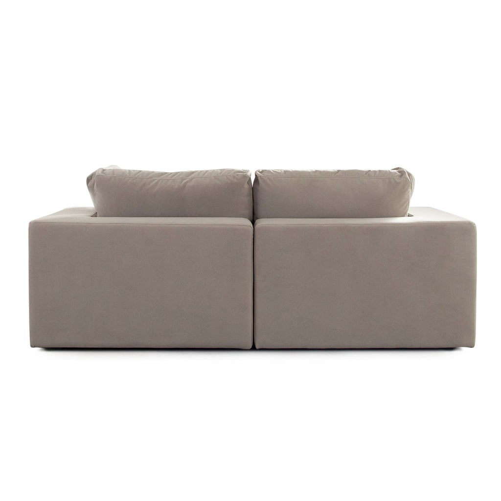 Muse 2PC Modular Sofa in Winter Mink Performance Velvet by Diamond Sofa