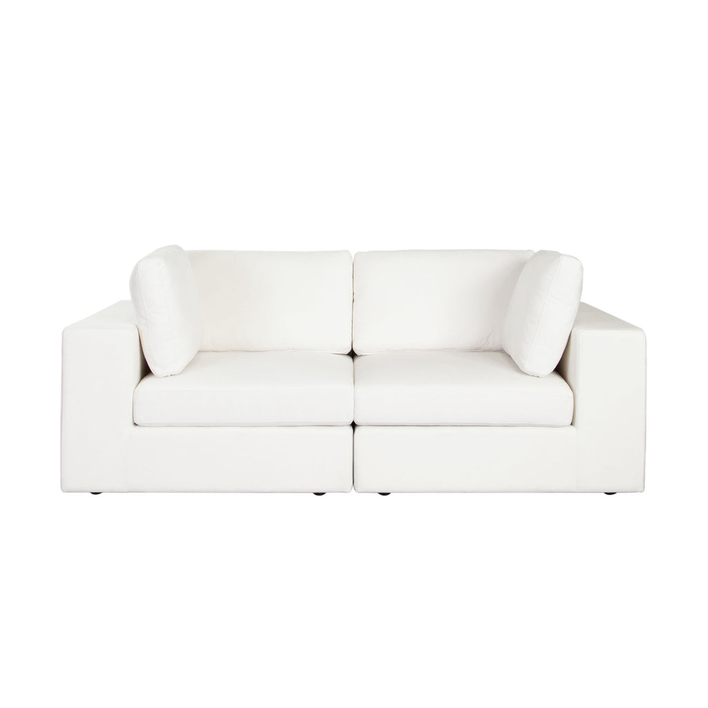 Muse 2PC Modular Sofa in Mist White Performance Fabric by Diamond Sofa