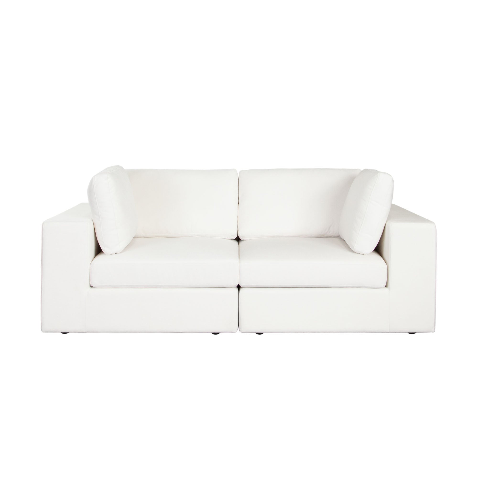 Muse 2PC Modular Sofa in Mist White Performance Fabric by Diamond Sofa