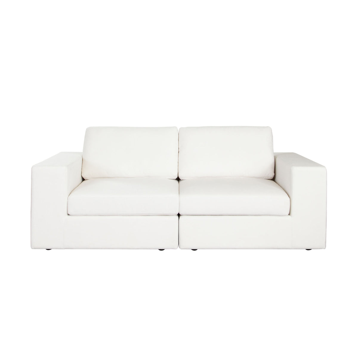 Muse 2PC Modular Sofa in Mist White Performance Fabric by Diamond Sofa