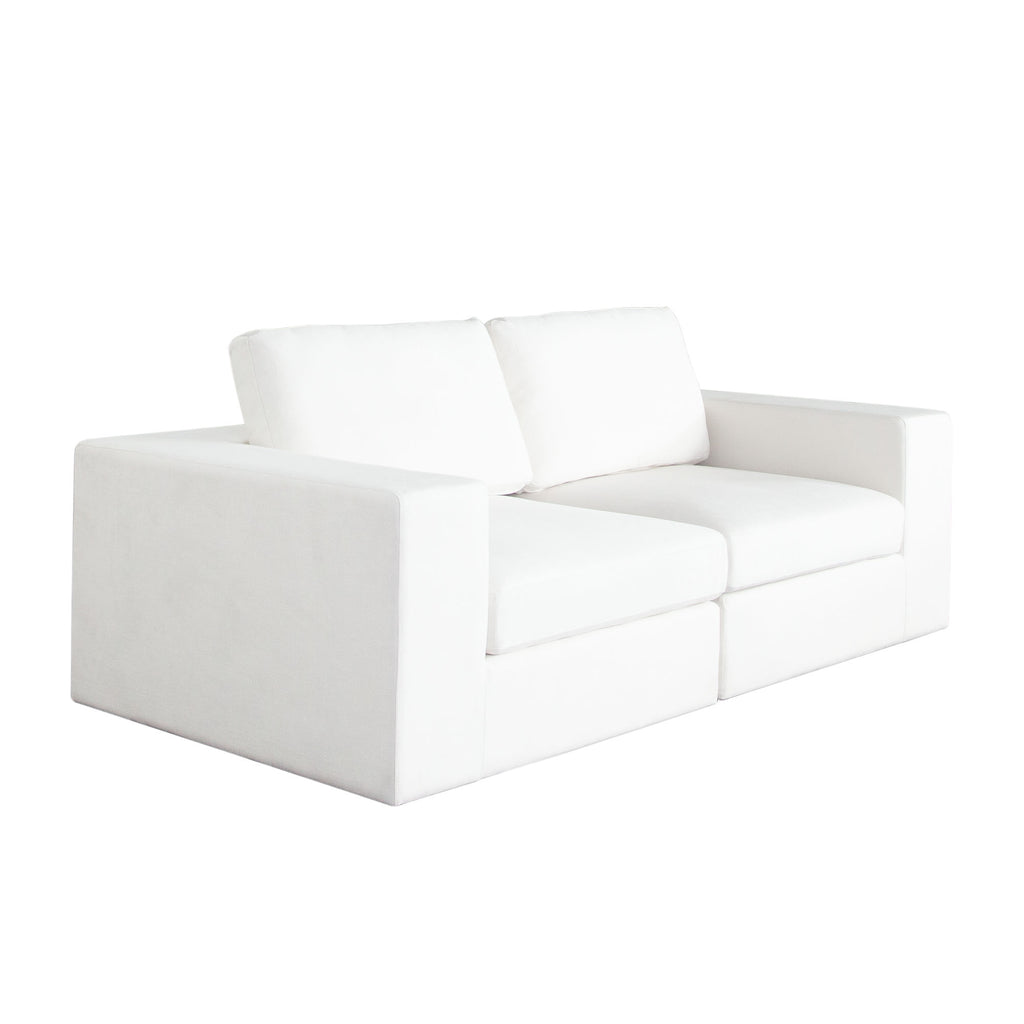 Muse 2PC Modular Sofa in Mist White Performance Fabric by Diamond Sofa