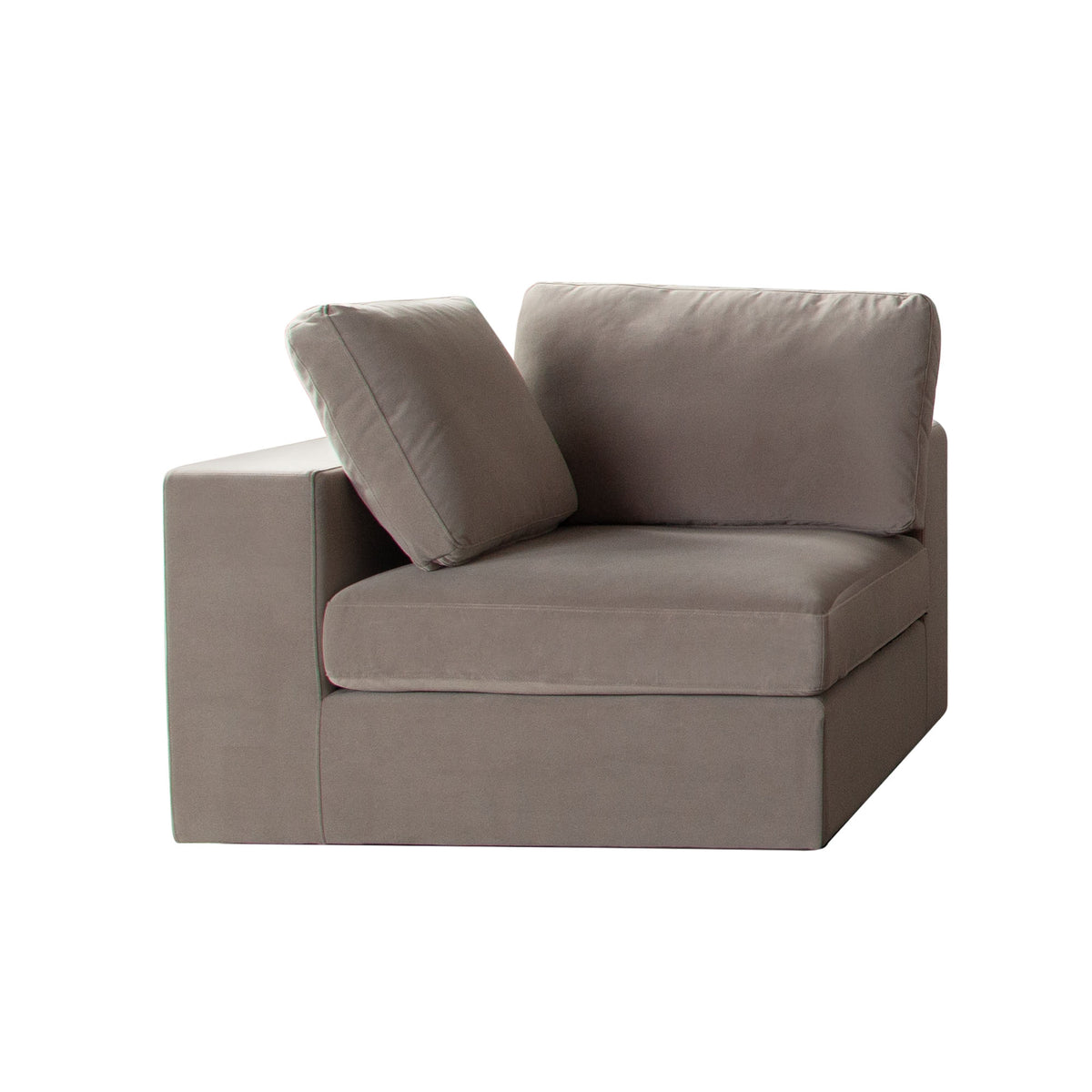 Muse 5PC Corner Sectional in Winter Mink Performance Velvet by Diamond Sofa