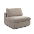 Muse Armless Chair in Winter Mink Performance Velvet by Diamond Sofa