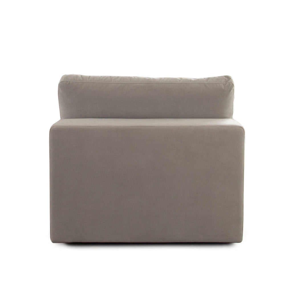 Muse Armless Chair in Winter Mink Performance Velvet by Diamond Sofa